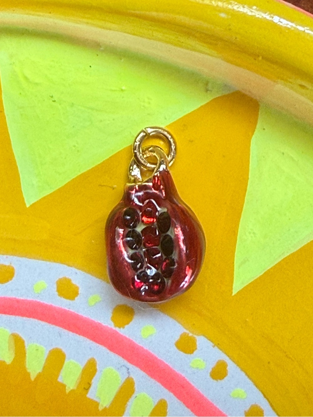 Susan Alexandra - Bronze Tiny Joys Lucky Charm - Pomegranate